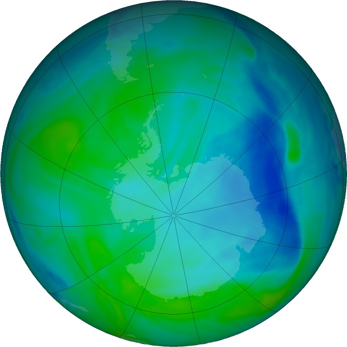 Antarctic ozone map for 14 December 2022